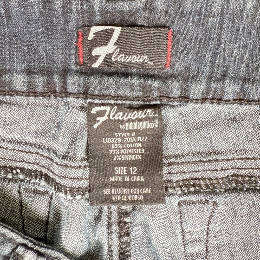 Flavour Blue Jeans By Bubble Gum Size 12 Women's Straight‎ Leg Dark Wash - Picture 2 of 8